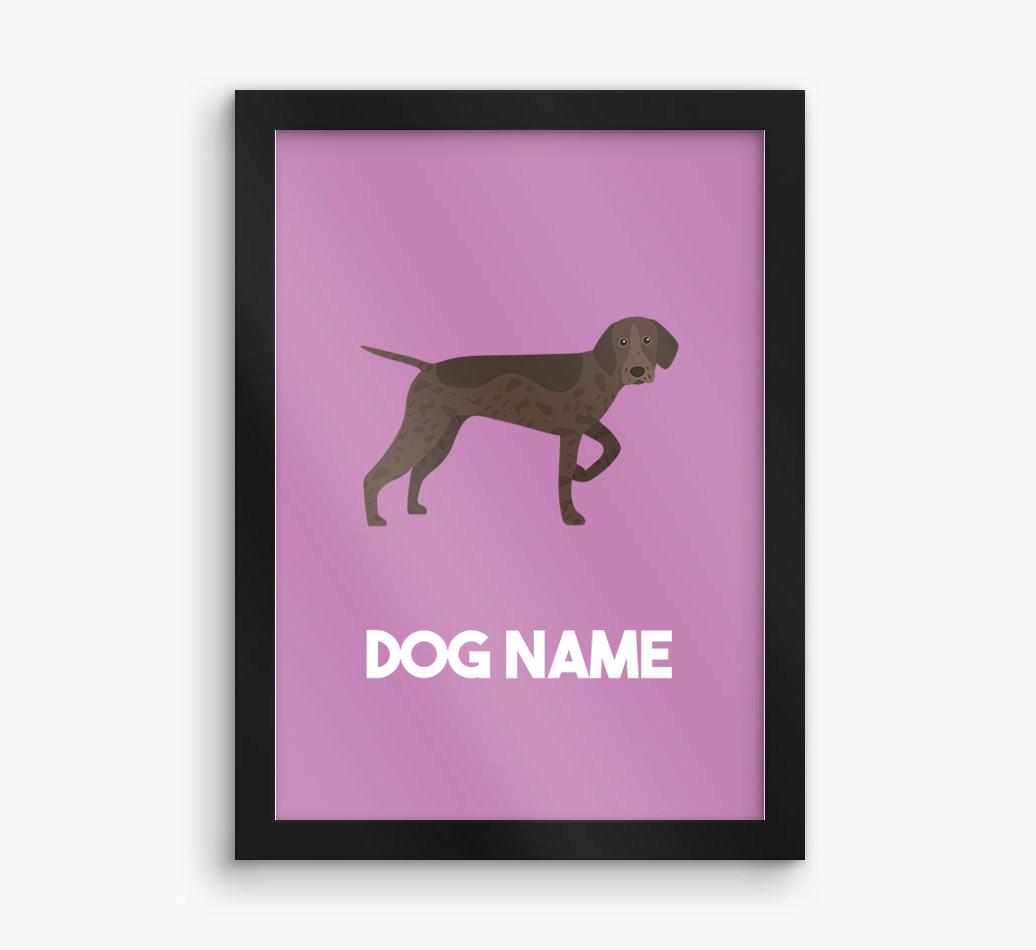 Dog Name & Profile: Personalized {breedFullName} Framed Print