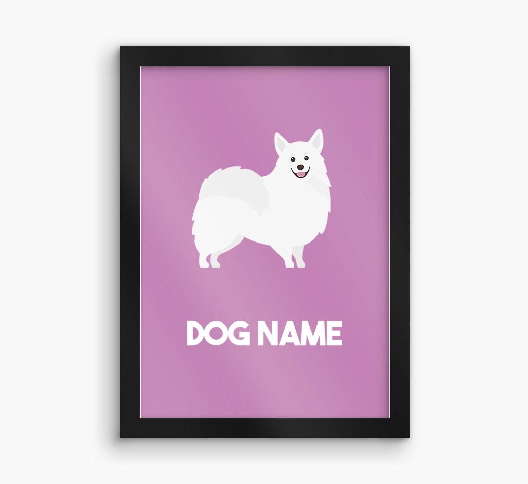 Dog Name & Profile: Personalized {breedFullName} Framed Print