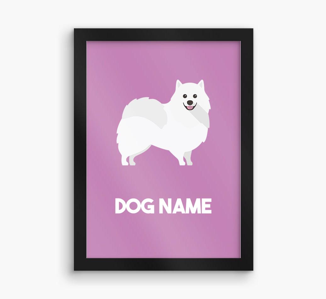 Dog Name & Profile: Personalized {breedFullName} Framed Print