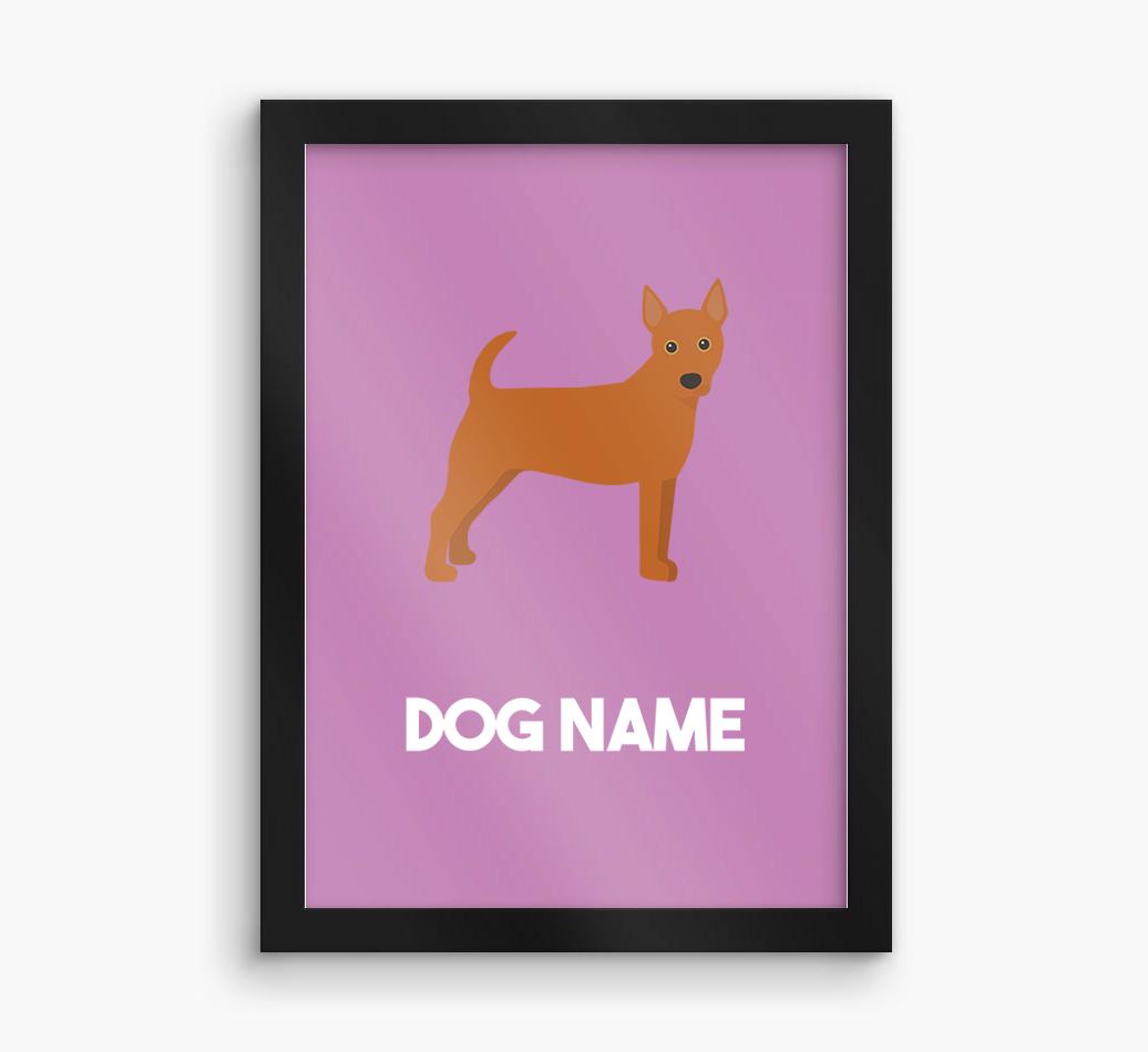 Dog Name & Profile: Personalized {breedFullName} Framed Print