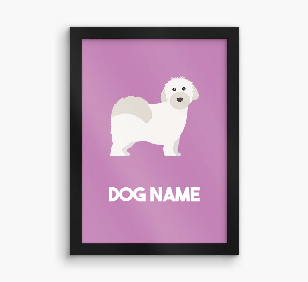 Dog Name & Profile: Personalized {breedFullName} Framed Print