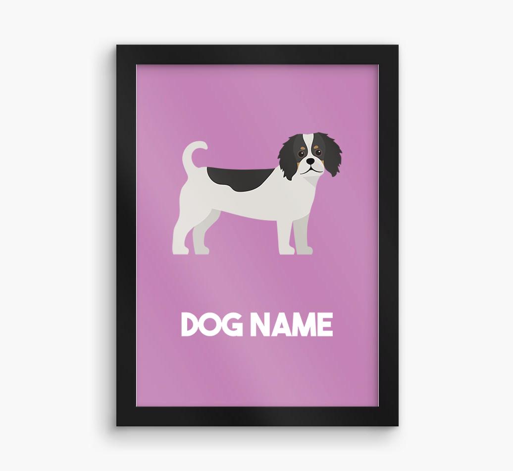 Dog Name & Profile: Personalized {breedFullName} Framed Print