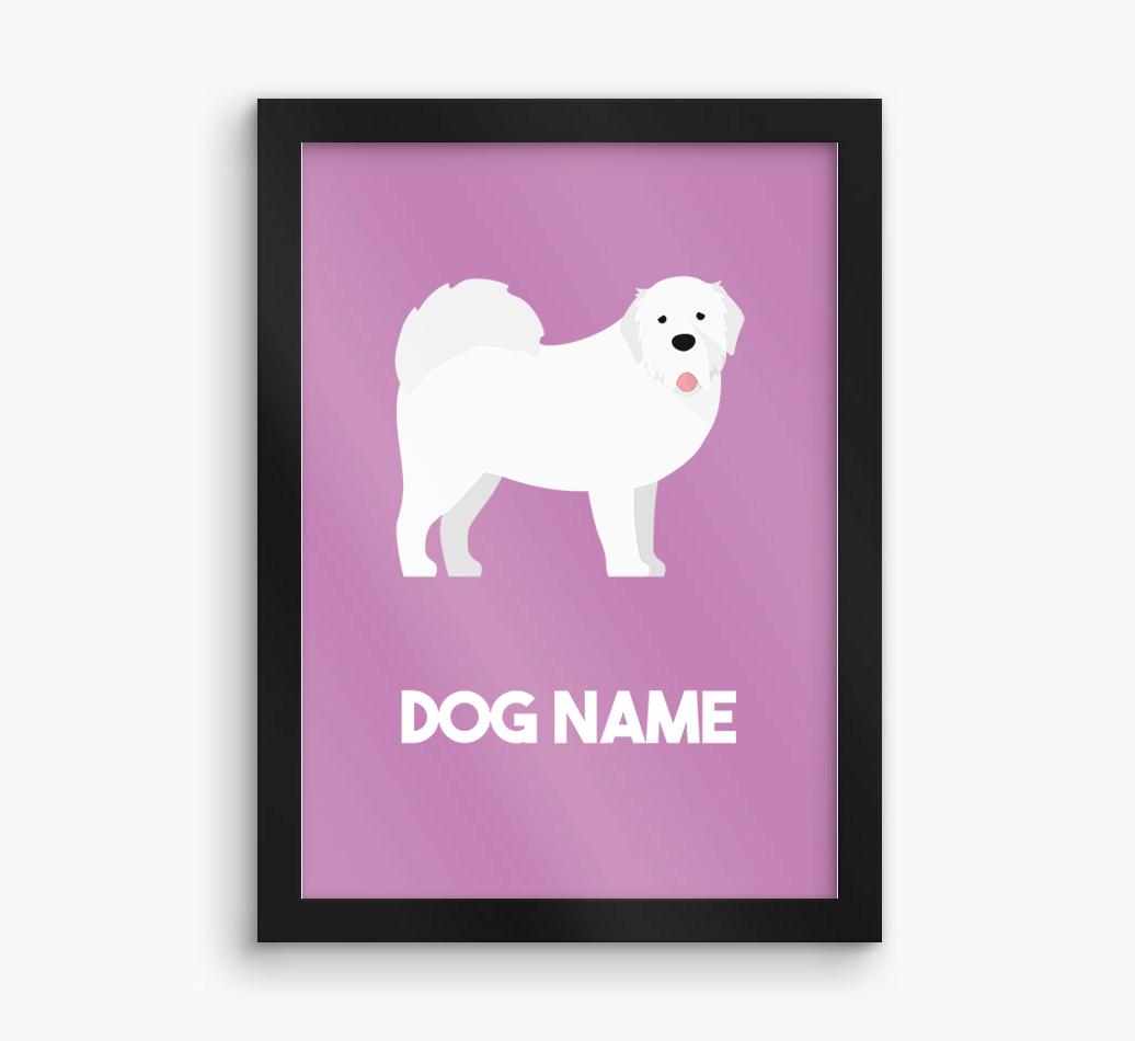 Dog Name & Profile: Personalized {breedFullName} Framed Print