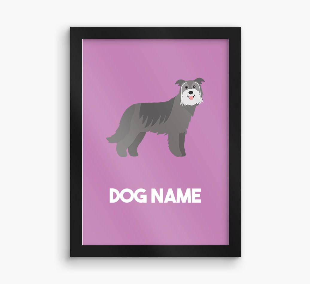 Dog Name & Profile: Personalized {breedFullName} Framed Print