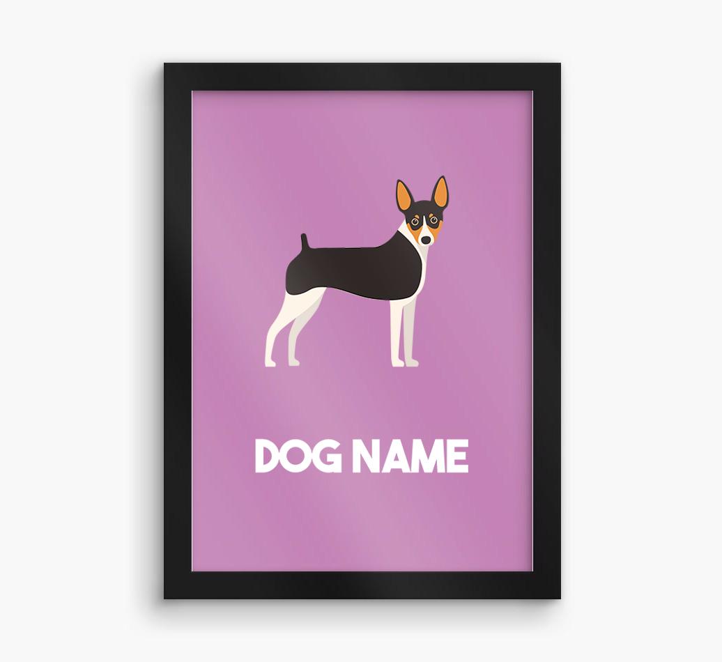 Dog Name & Profile: Personalized {breedFullName} Framed Print