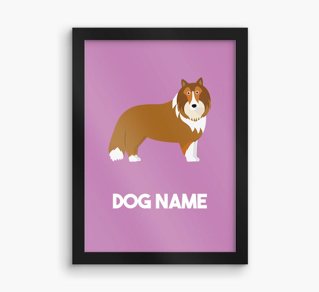 Dog Name & Profile: Personalized {breedFullName} Framed Print