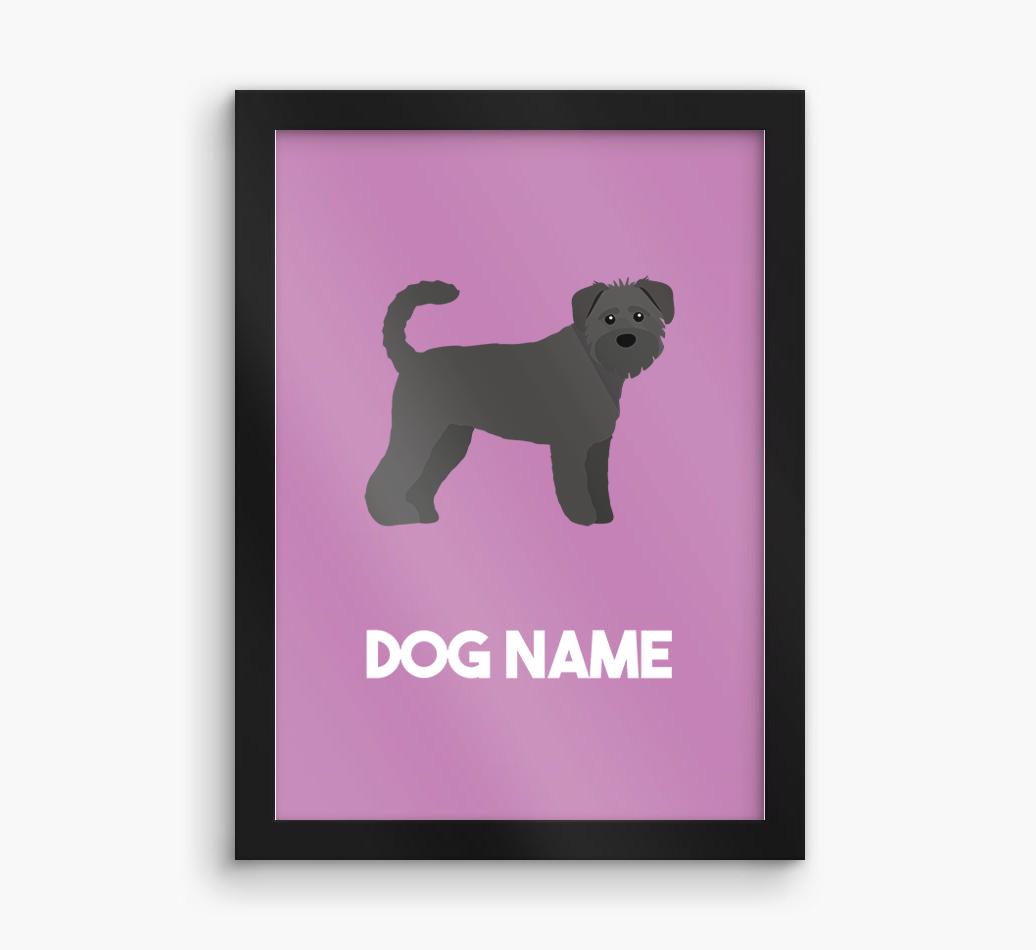 Dog Name & Profile: Personalized {breedFullName} Framed Print