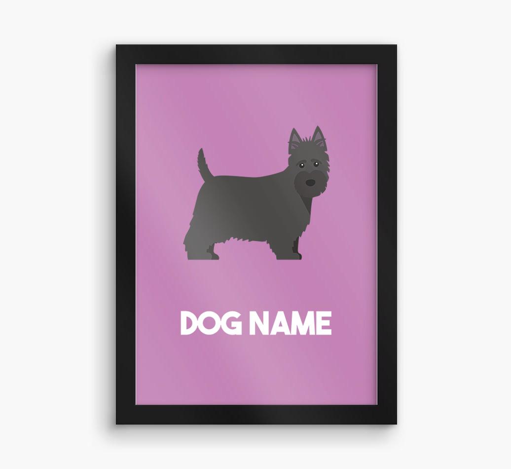 Dog Name & Profile: Personalized {breedFullName} Framed Print