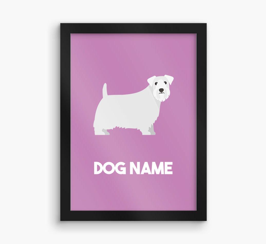 Dog Name & Profile: Personalized {breedFullName} Framed Print