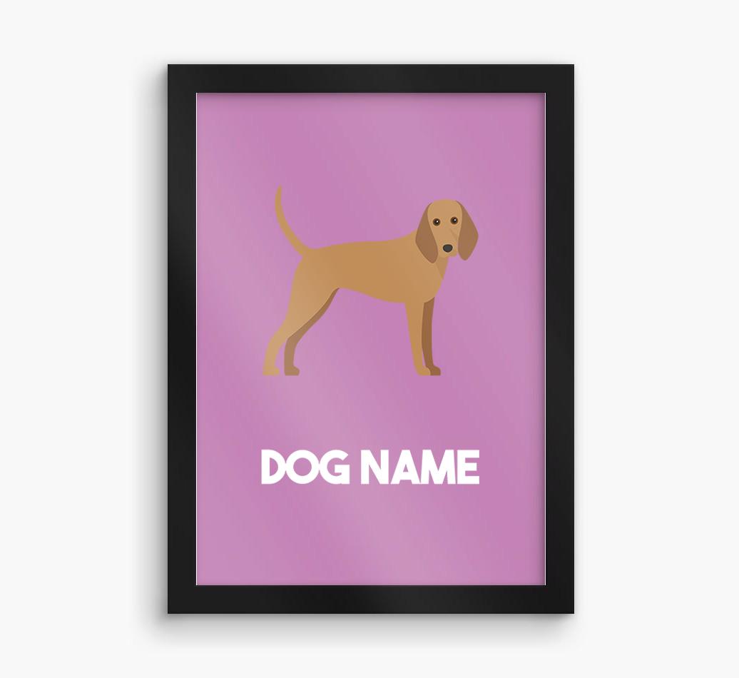 Dog Name & Profile: Personalized {breedFullName} Framed Print