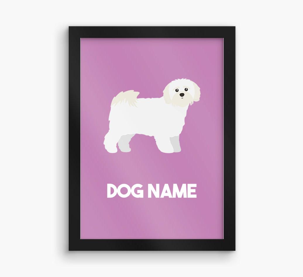 Dog Name & Profile: Personalized {breedFullName} Framed Print