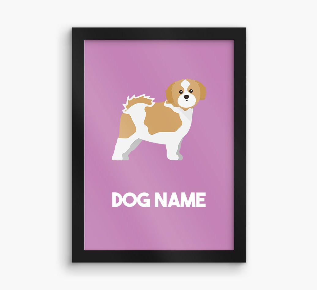 Dog Name & Profile: Personalized {breedFullName} Framed Print