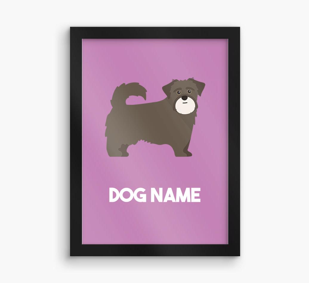 Dog Name & Profile: Personalized {breedFullName} Framed Print