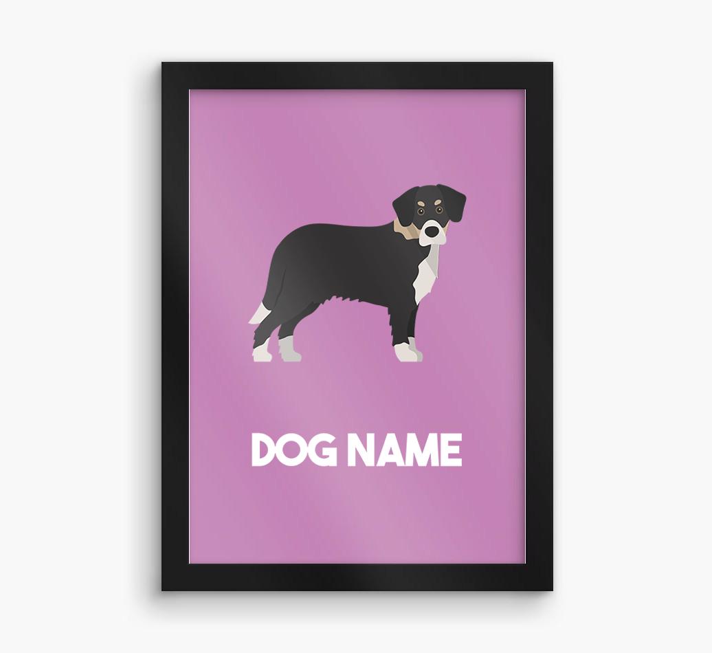 Dog Name & Profile: Personalized {breedFullName} Framed Print