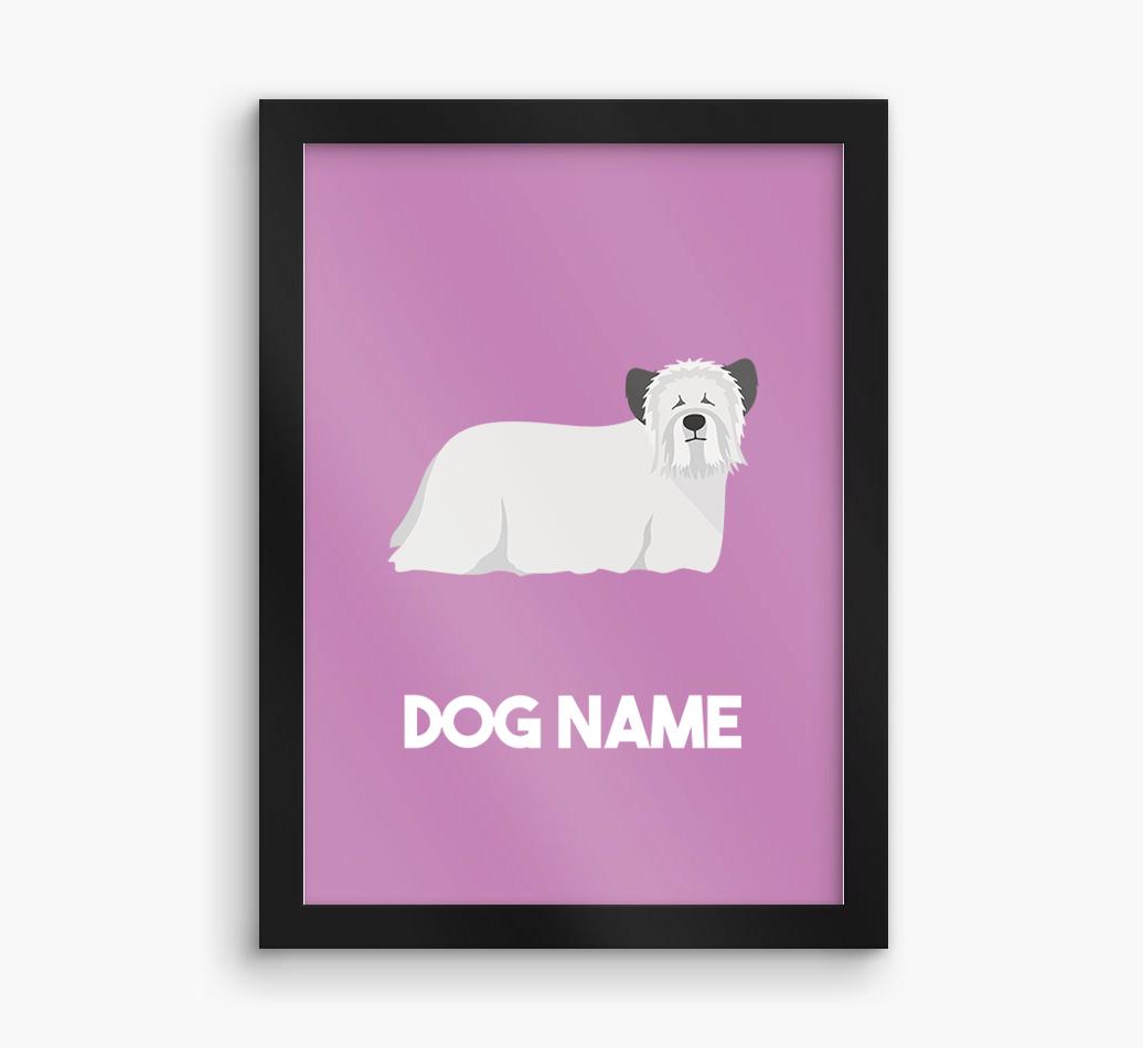 Dog Name & Profile: Personalized {breedFullName} Framed Print