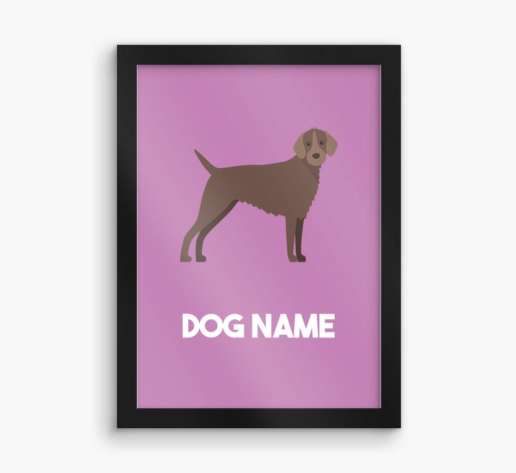 Dog Name & Profile: Personalized {breedFullName} Framed Print