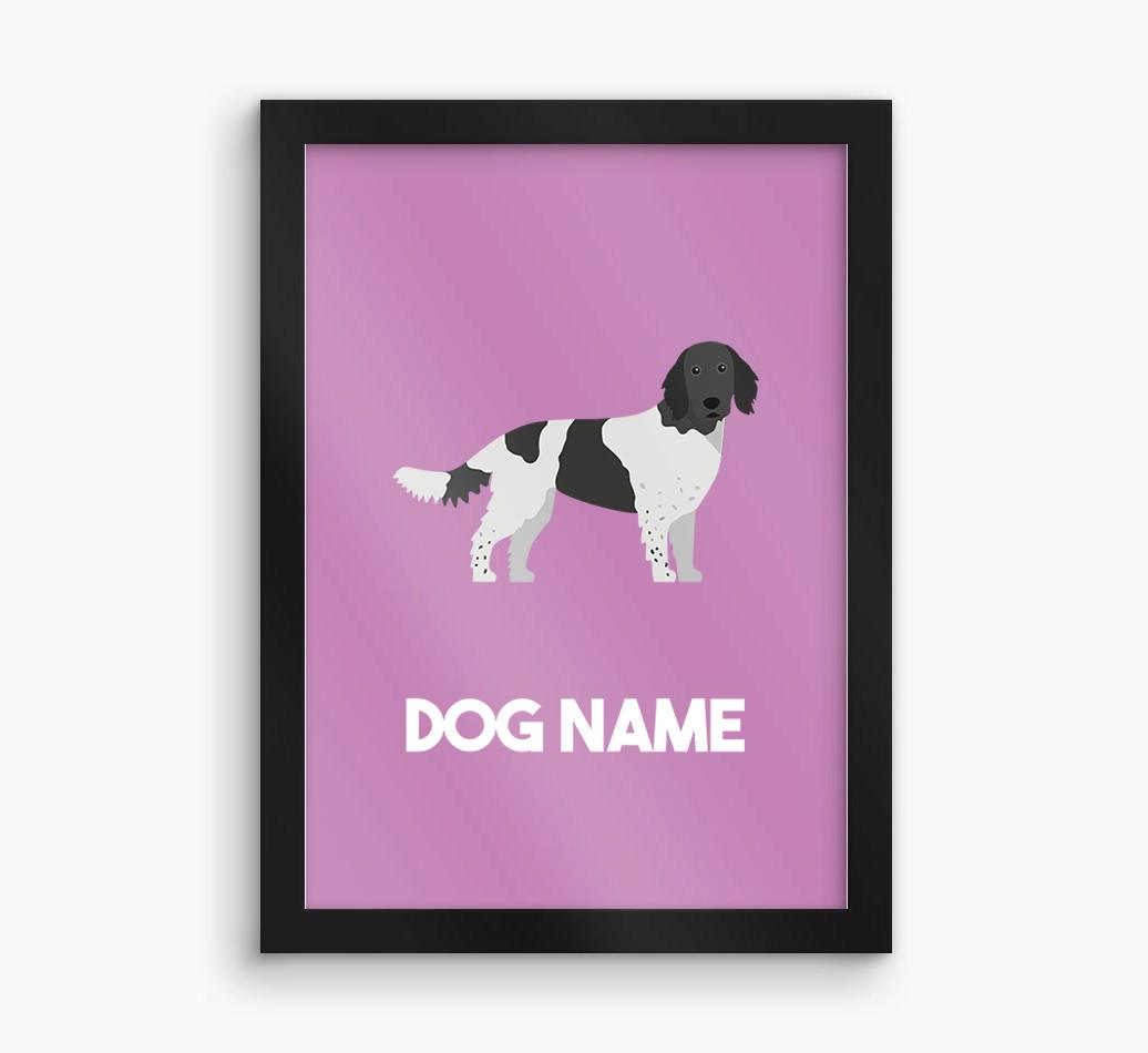 Dog Name & Profile: Personalized {breedFullName} Framed Print