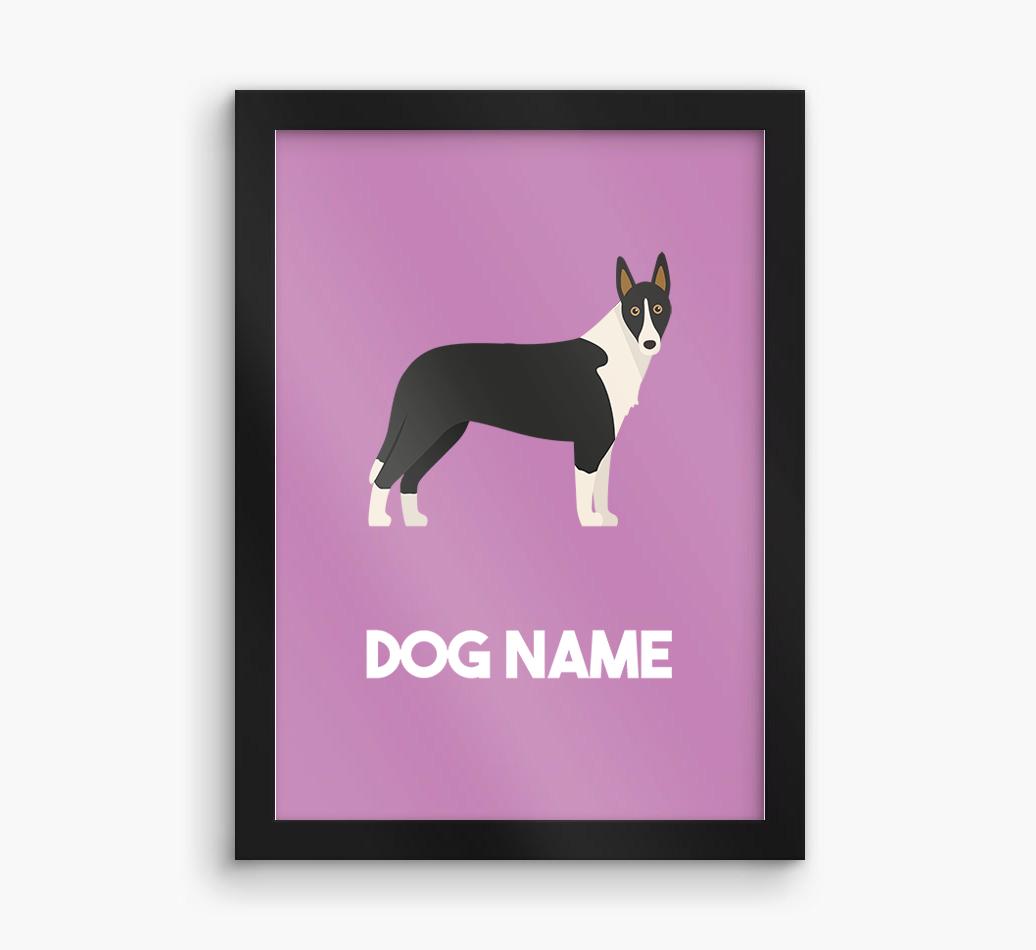 Dog Name & Profile: Personalized {breedFullName} Framed Print