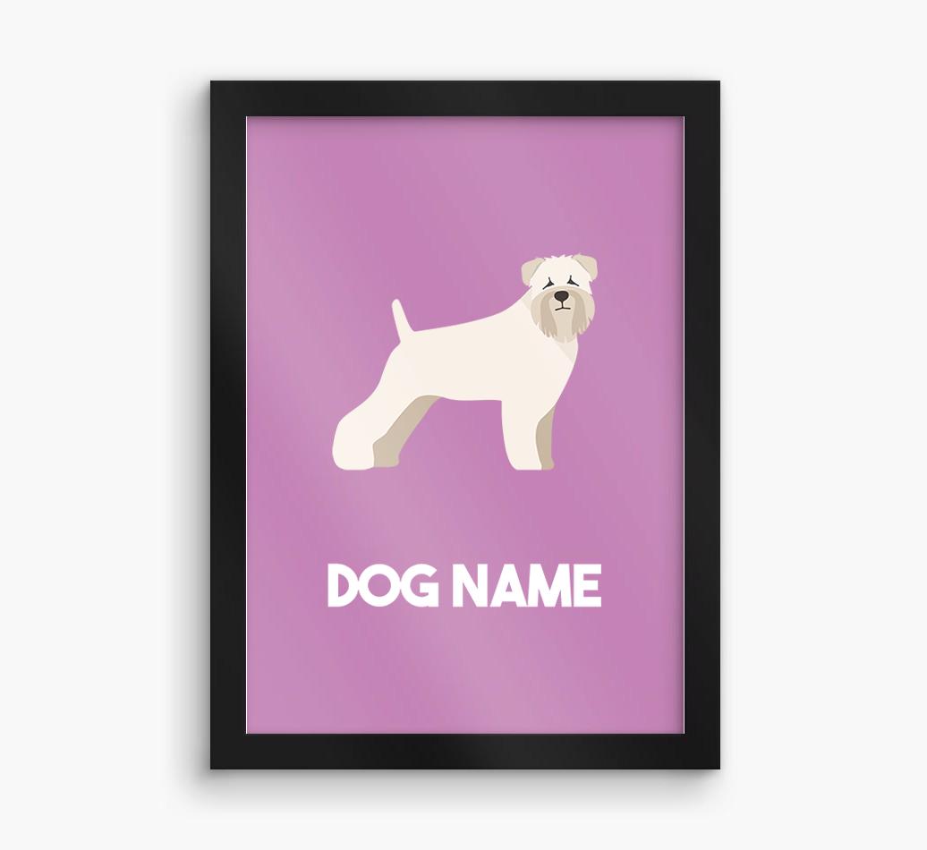 Dog Name & Profile: Personalized {breedFullName} Framed Print