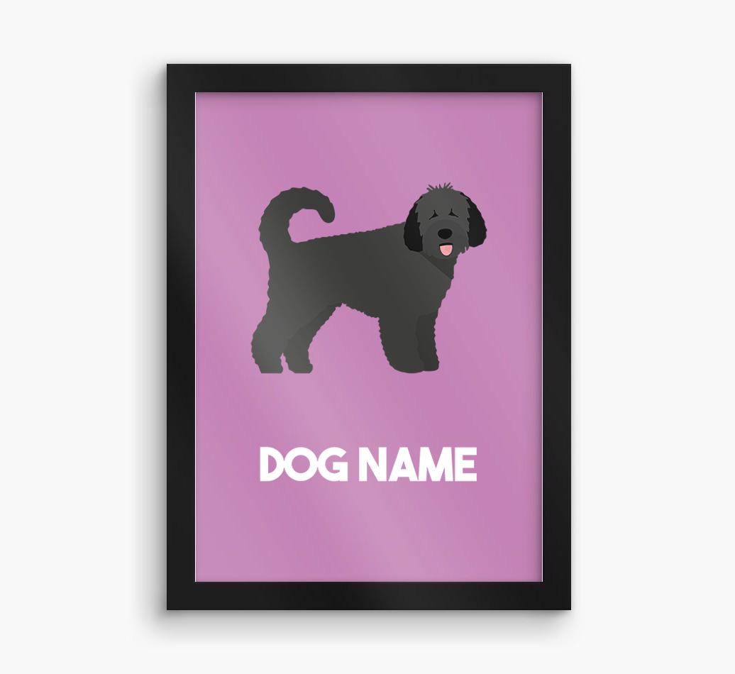 Dog Name & Profile: Personalized {breedFullName} Framed Print