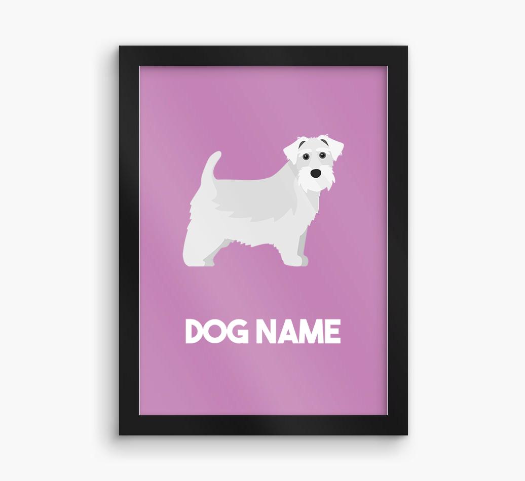 Dog Name & Profile: Personalized {breedFullName} Framed Print