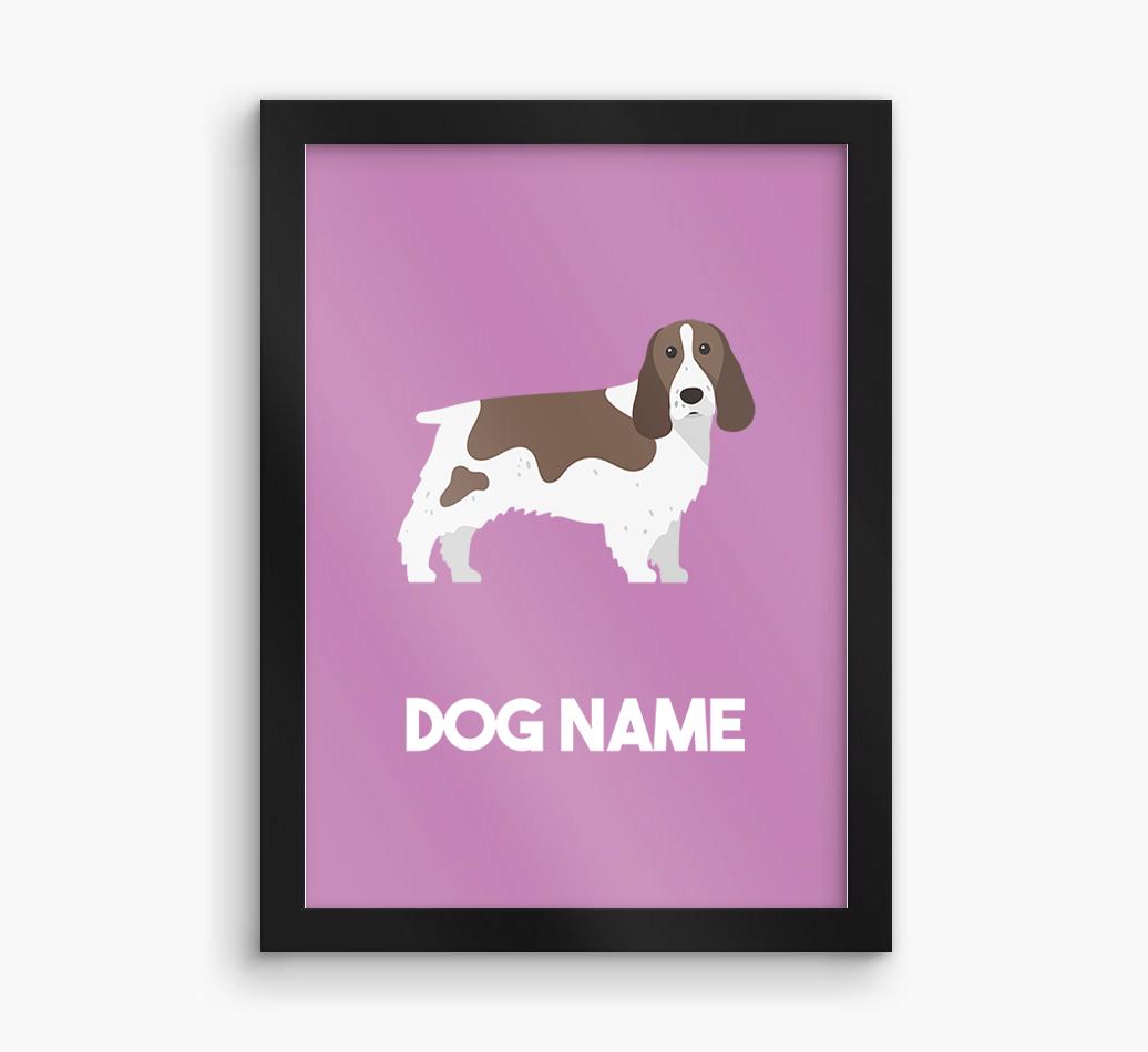 Dog Name & Profile: Personalized {breedFullName} Framed Print