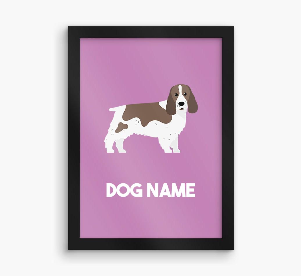 Dog Name & Profile: Personalized {breedFullName} Framed Print