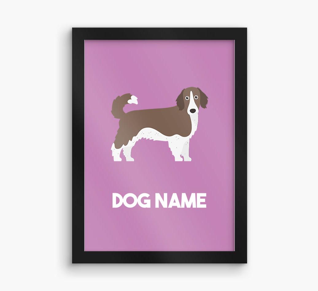 Dog Name & Profile: Personalized {breedFullName} Framed Print