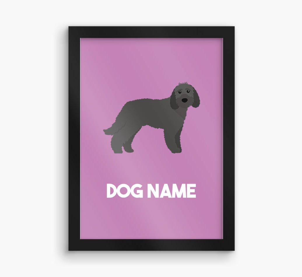 Dog Name & Profile: Personalized {breedFullName} Framed Print