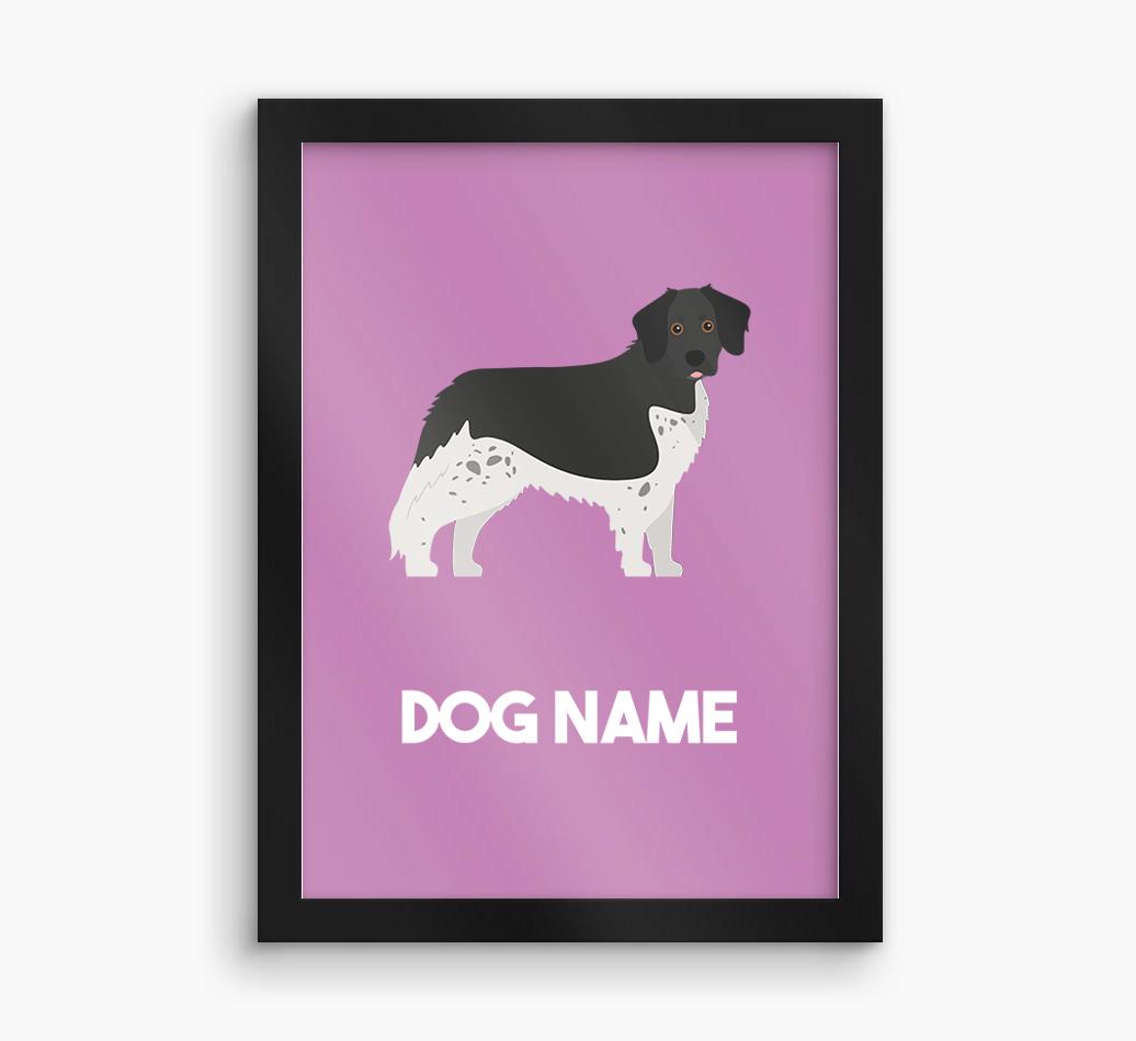 Dog Name & Profile: Personalized {breedFullName} Framed Print