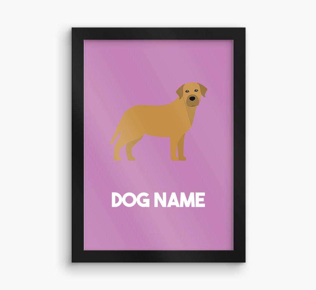 Dog Name & Profile: Personalized {breedFullName} Framed Print