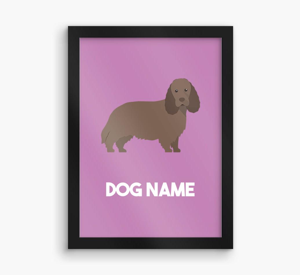 Dog Name & Profile: Personalized {breedFullName} Framed Print