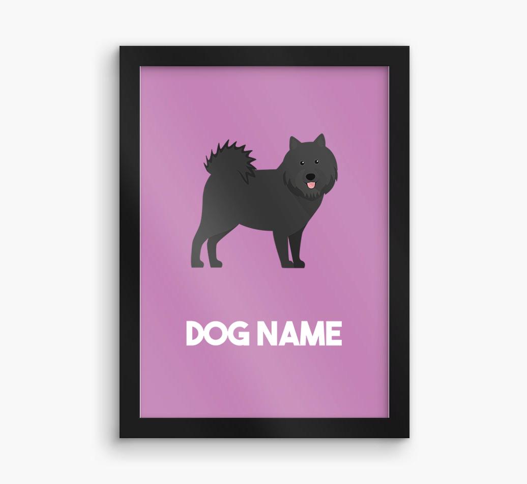 Dog Name & Profile: Personalized {breedFullName} Framed Print