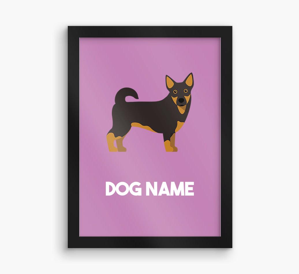 Dog Name & Profile: Personalized {breedFullName} Framed Print