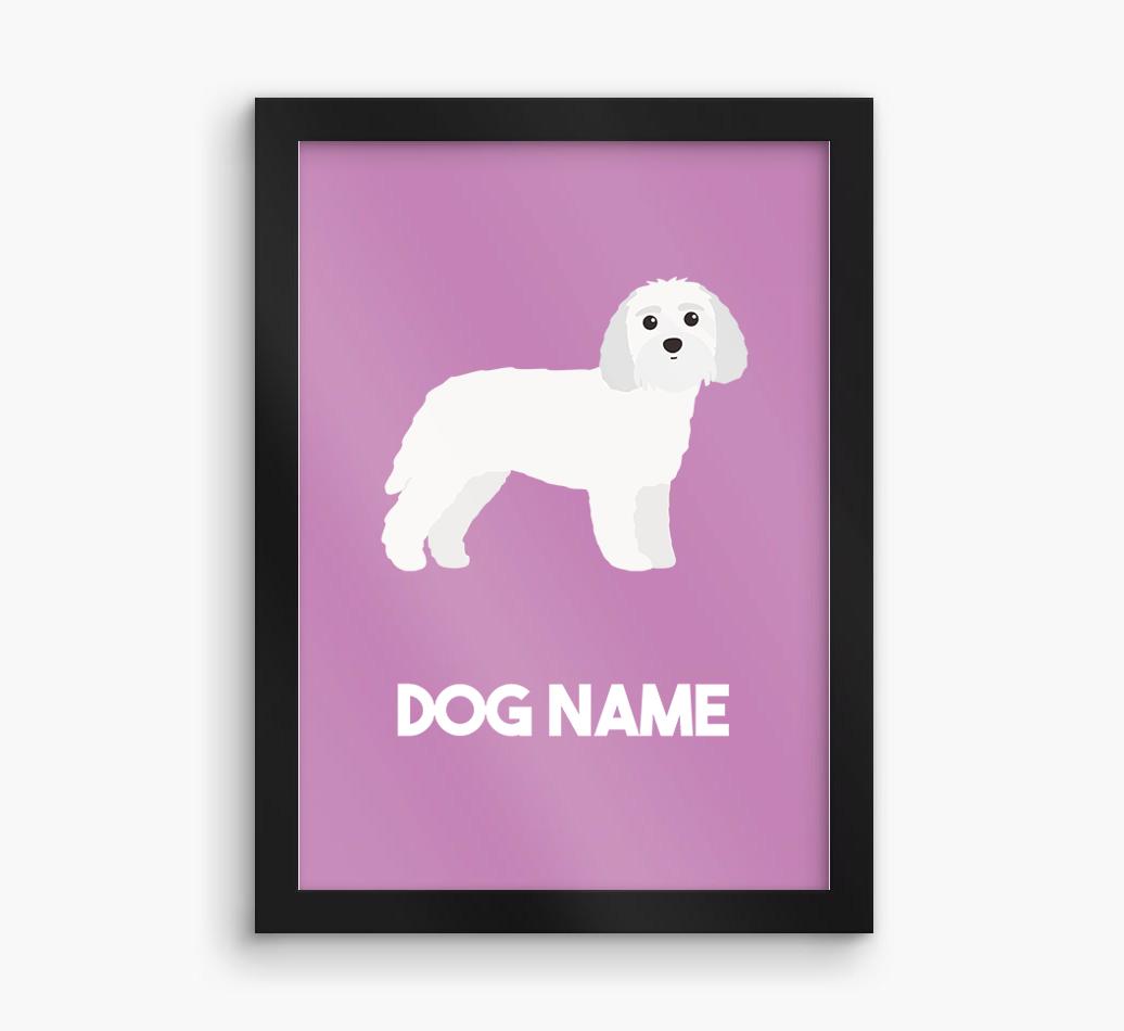 Dog Name & Profile: Personalized {breedFullName} Framed Print