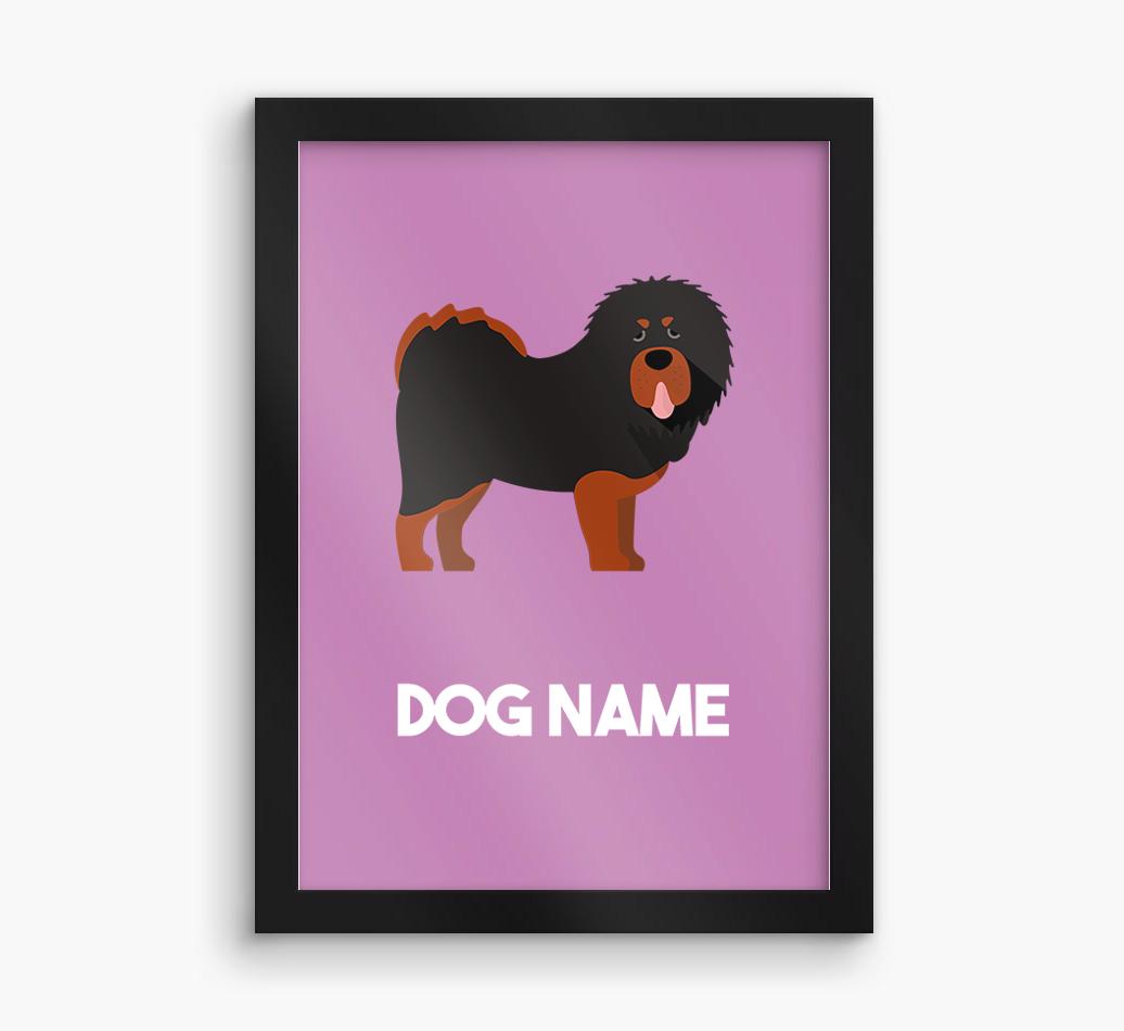 Dog Name & Profile: Personalized {breedFullName} Framed Print
