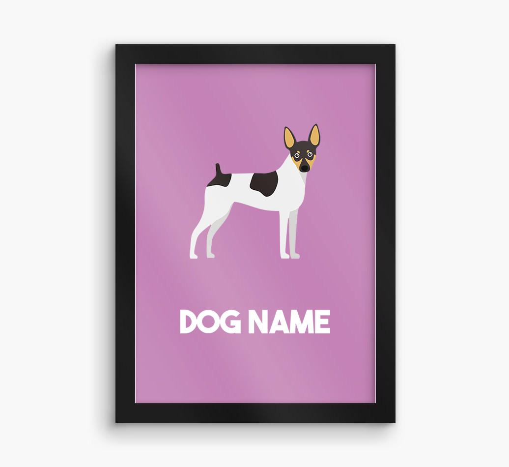 Dog Name & Profile: Personalized {breedFullName} Framed Print