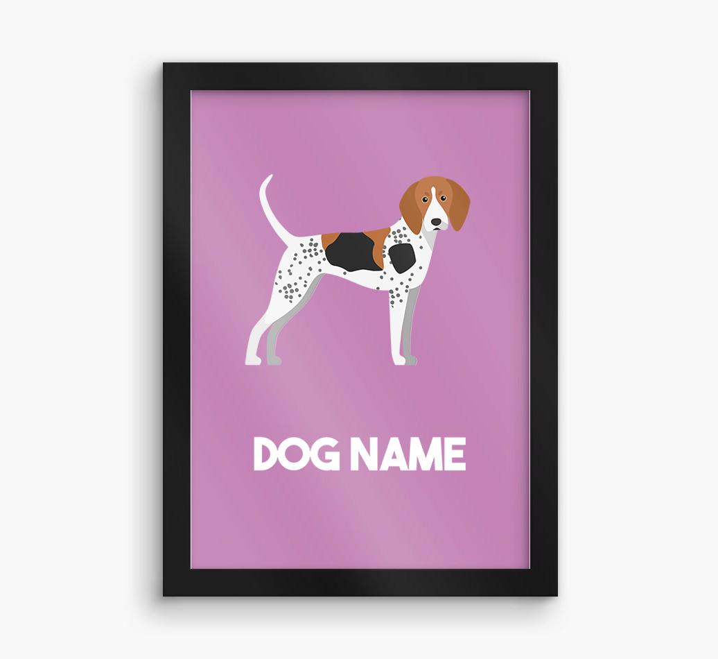 Dog Name & Profile: Personalized {breedFullName} Framed Print
