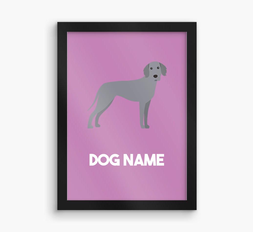 Dog Name & Profile: Personalized {breedFullName} Framed Print