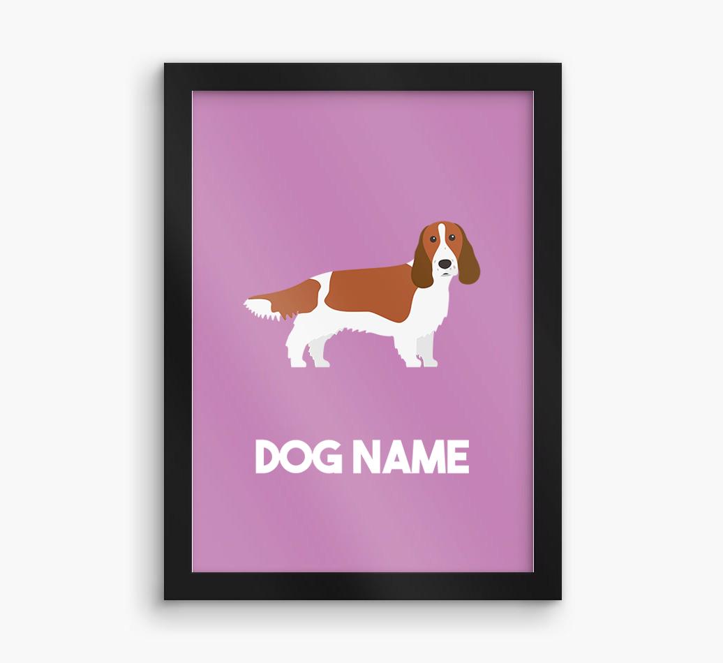 Dog Name & Profile: Personalized {breedFullName} Framed Print