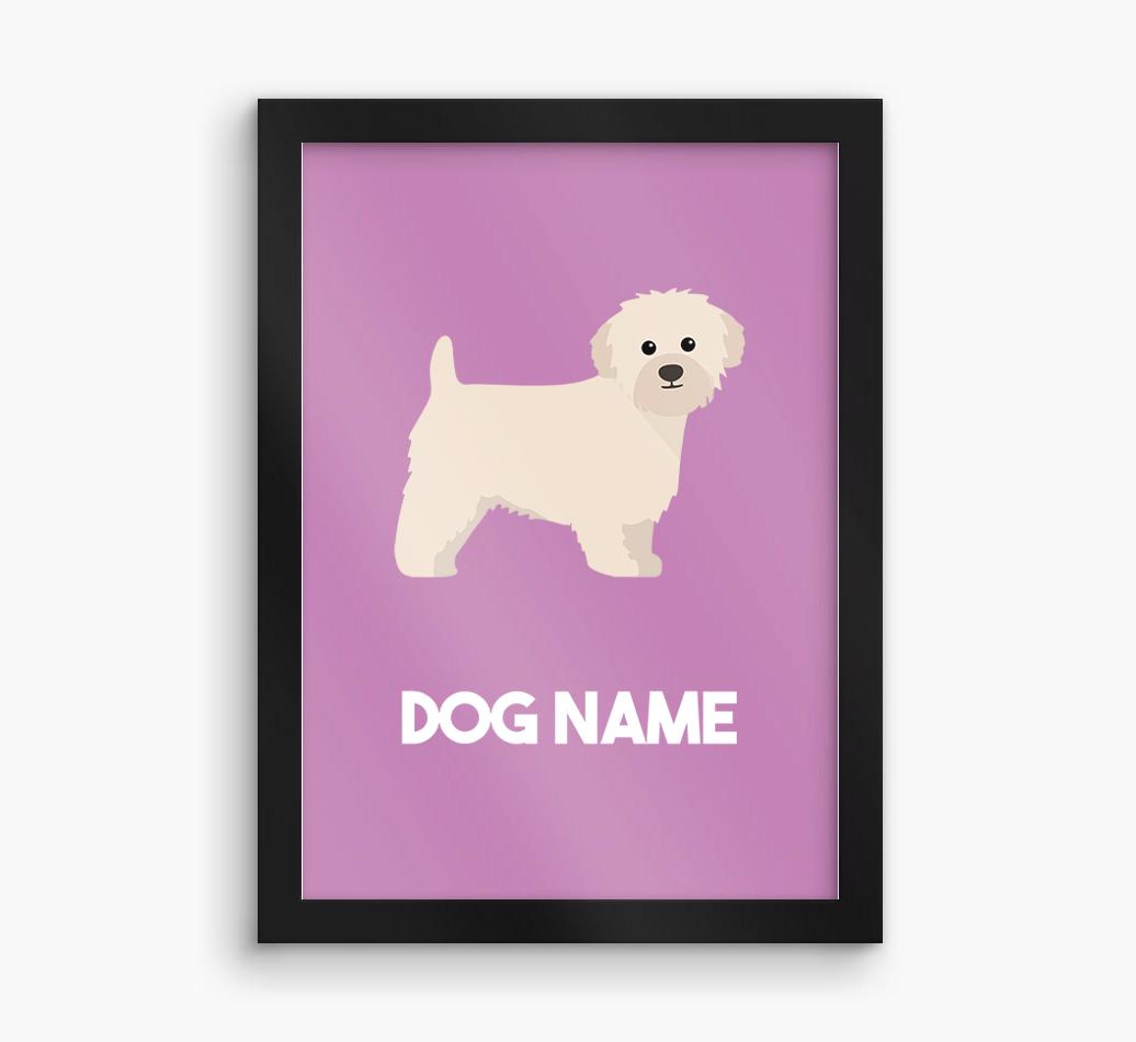 Dog Name & Profile: Personalized {breedFullName} Framed Print