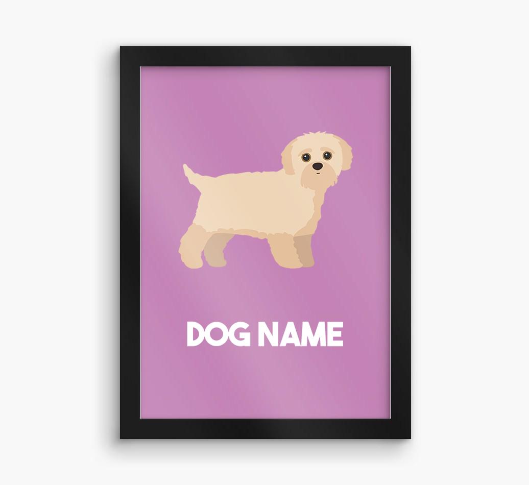 Dog Name & Profile: Personalized {breedFullName} Framed Print