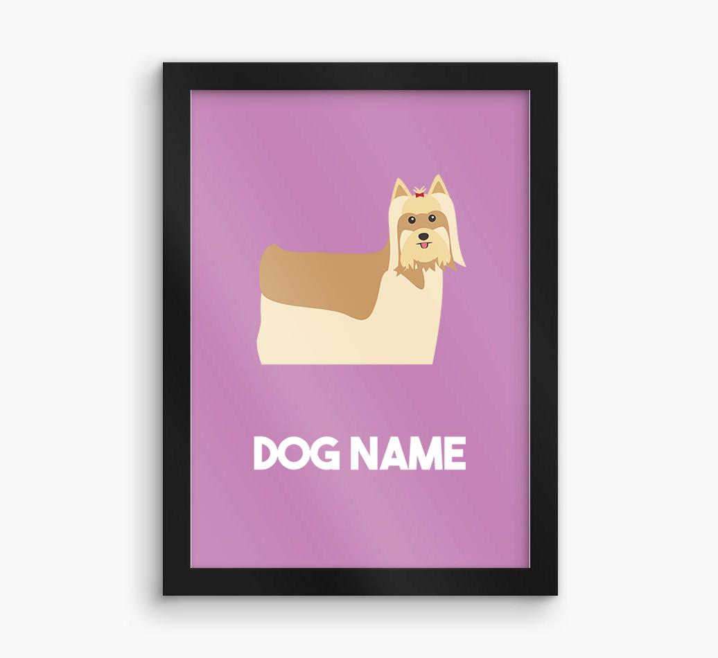 Dog Name & Profile: Personalized {breedFullName} Framed Print