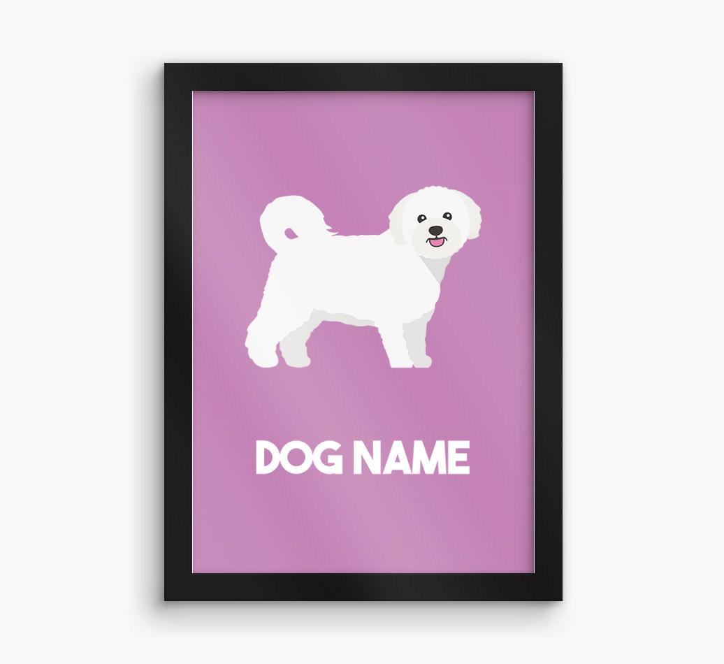 Dog Name & Profile: Personalized {breedFullName} Framed Print