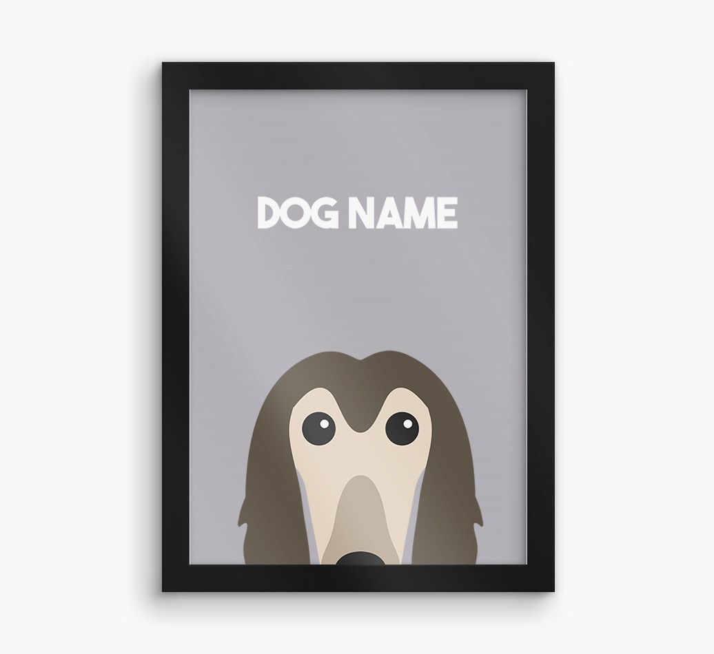 Peeking Dog: Personalised {breedFullName} Framed Print