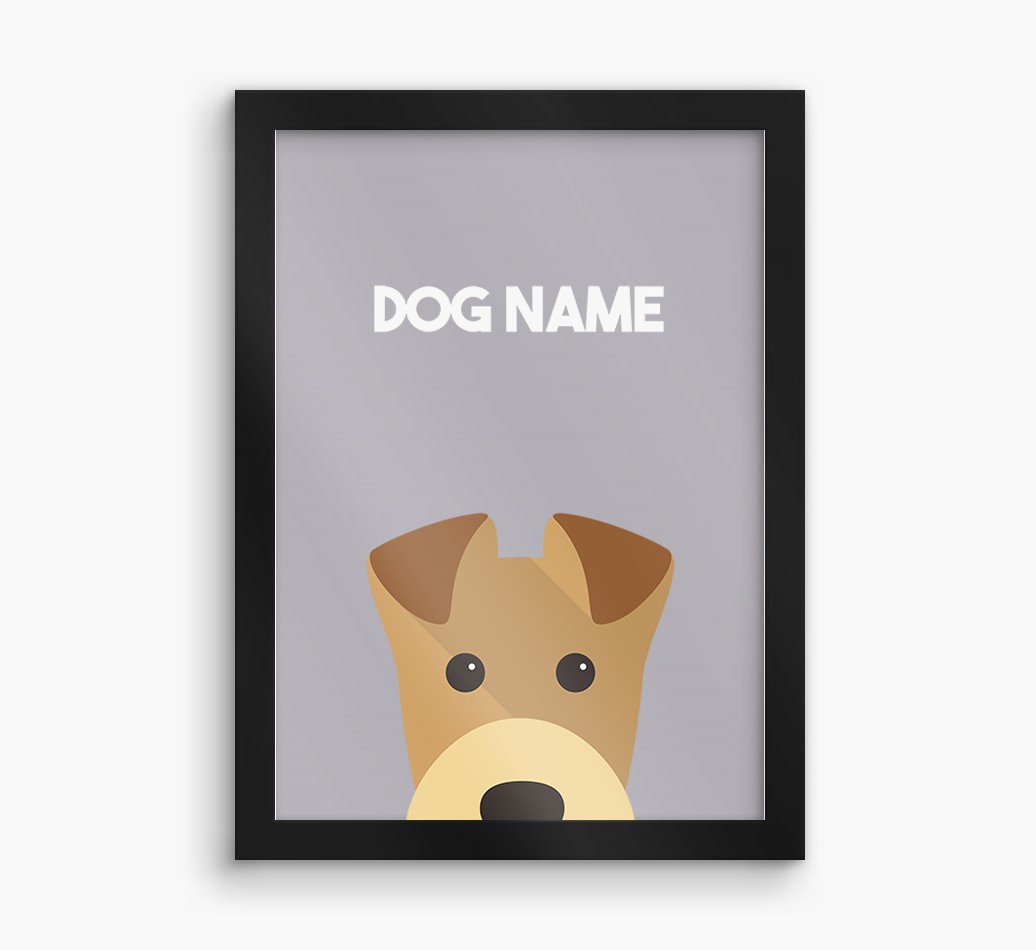 Peeking Dog: Personalised {breedFullName} Framed Print