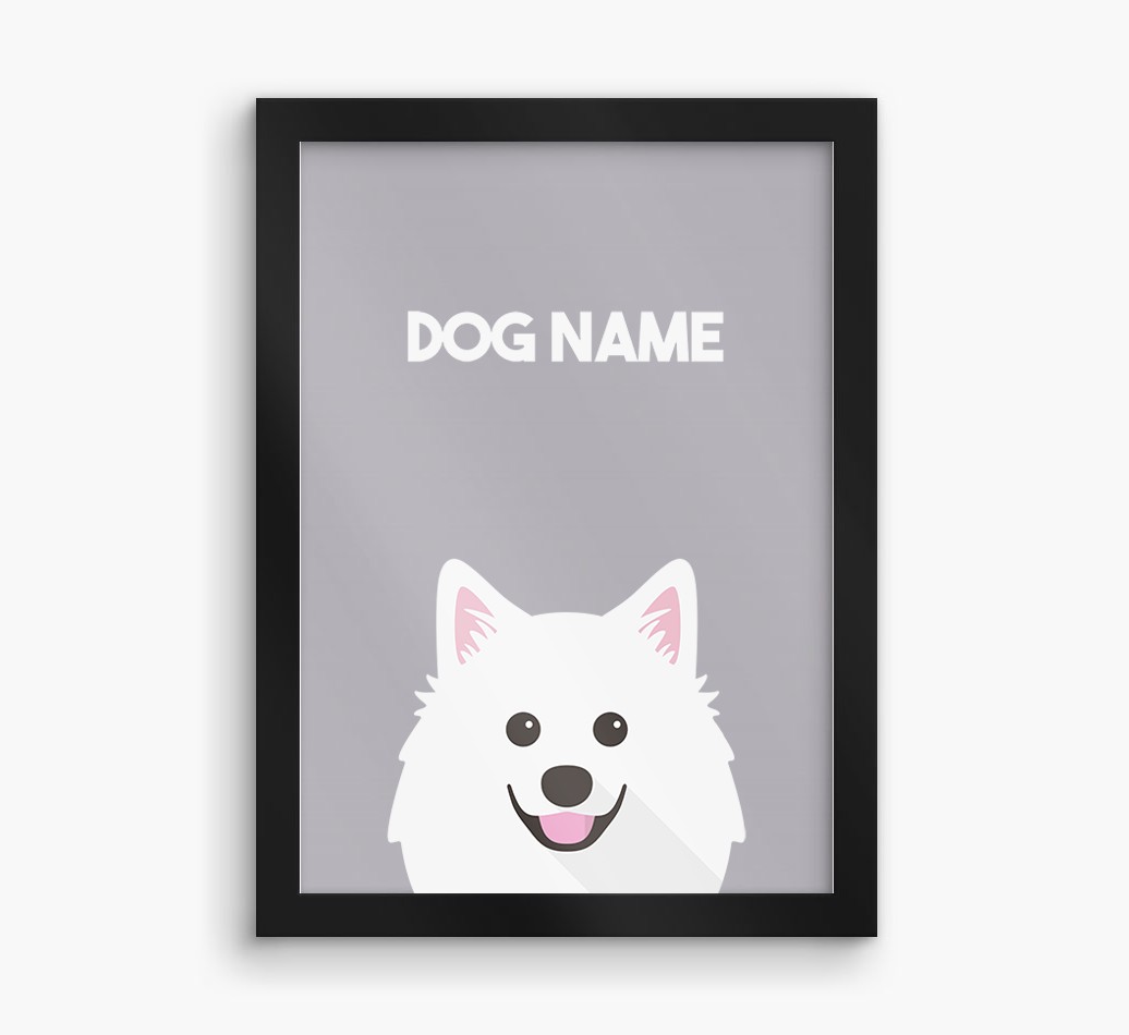 Peeking Dog: Personalised {breedFullName} Framed Print
