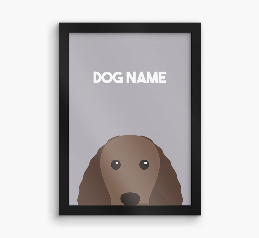 Peeking Dog: Personalised {breedFullName} Framed Print