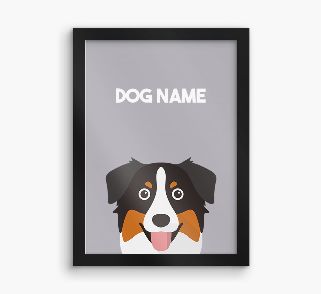 Peeking Dog: Personalized {breedFullName} Framed Print
