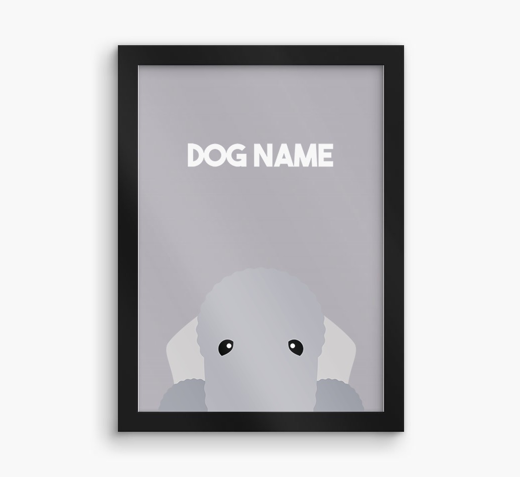 Peeking Dog: Personalised {breedFullName} Framed Print